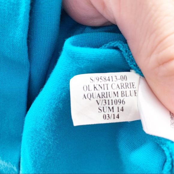 Banana Republic Knit Carrie Aquarium Blue Fit & Flare Dress Size 0 - Picture 9 of 9